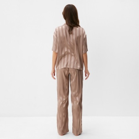 Female set (shirt, trousers) KAFTAN SILK "strip" size 40-42, powder-5