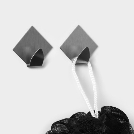 Metal hooks self -adhesive savanna "rhombus", 2 pcs-4