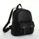 City backpack on a zipper, black color
