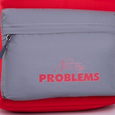 School backpack with a reflective pocket NOT My Problems-9