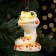 Christmas tree toy "Snake Red Smile", 7 cm, porcelain