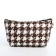 Lightning cosmetic bag, white/brown color