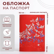 Cover for passport, red color