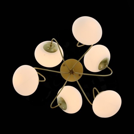 Ceiling EVOLUCE lamp. SL717.202.06. Acini. 6x40 watts, E27, 65x65x37 cm, color gold-3