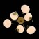 Ceiling EVOLUCE lamp. SL717.202.06. Acini. 6x40 watts, E27, 65x65x37 cm, color gold