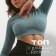 TOP with a long sleeve Minaku: Sportly; Color green rr r l