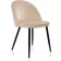 Metal frame stool Dodo metal/velor, black/beige 48x54x77 cm