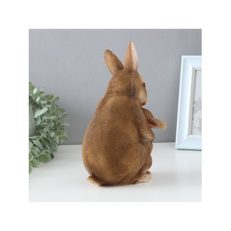 Figure "Bunny with a hare" 15x12x25cm-1