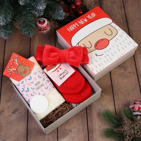 Gift set New Year's Ethel Happy New Year towel 30x60cm and accessories (3 subjects)