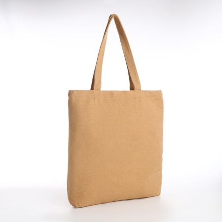 Hooper bag without fasteners, from textiles, beige/white color-1