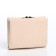 Women's wallet on the button, beige color