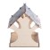Bird feeder "Bird and chicks", with print, 24 × 24 × 27 cm