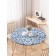 Tables on the table “Birds from Gzhel”, round, oxford, elastic band, size 120x120 cm, diameter 75-100 cm