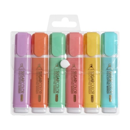 A set of markers-textbooks "Pastel", 6 colors-3
