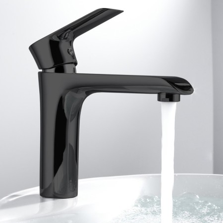 Vince Esse VBF-1E1MB sink mixer, single-leaf, pour 147 mm, brass, black-2