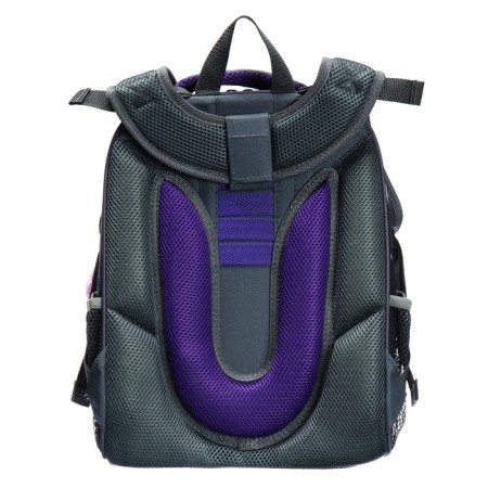 School backpack 38 x 30 x 16 cm, ergonomic back, stavia "paws in the hearts", gray-5