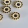 Decor for creativity Plastic "Black Sun Flower" set 12 pcs 1.4x1.4 cm