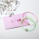 Bracelets "Demetrons" "Moonstone" on neon-pink and green threads