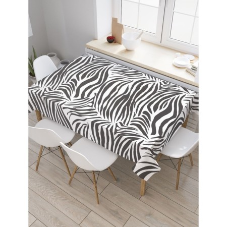 The tablecloth “Pastbyshny Zebr”, rectangular, Saten, size 120x145 cm