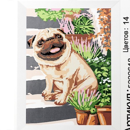 Picture on numbers on a canvas with a subframe "POPS" 20x30 cm-6