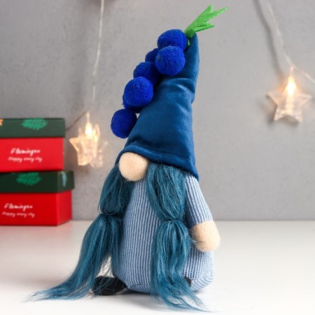 Interior doll "Grandmare with grapes on the cap" 20x10x8 cm-2