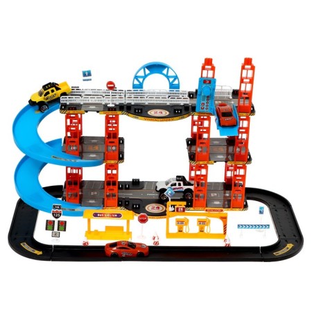 Parking Racing, with an elevator, 4 cars, 3 levels-2