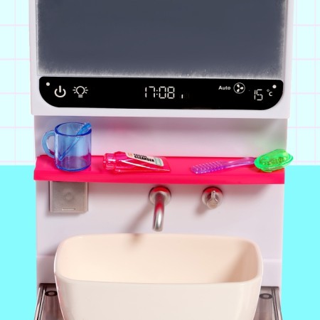 A set of furniture for dolls "Bathroom", a bathroom, a sink, a post -decker-11