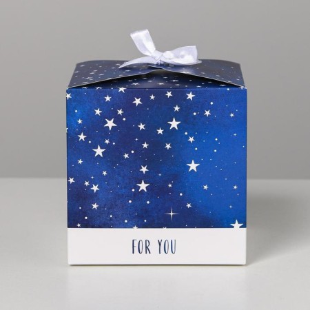 Gift folding box, packaging, “For You”, 12 x 12 x 12 cm-3