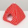 House "Vigva" for rodents, 17*17*17 cm, calico, fleece, red