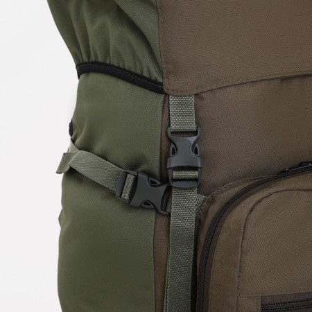 Tourist backpack, TAIF, 80 liters, cord department, external pocket, 2 side pockets, olive color-5