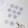 Knitted elements "flowers", 3.5 × 3.5 cm, 10 pcs, lilac color/chameleon