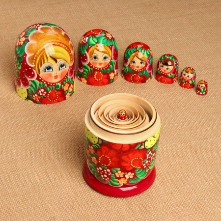 The nesting house is 7 puppet "Lara", 23-25cm, manual painting.-7