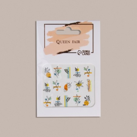 Slider - nail design "Geometry in colors", packing 6 pcs, multi -colored-1
