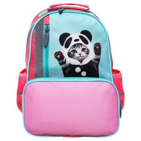 School backpack, 37 x 26 x 13 cm, ergonomic back, calligrata orth "cat panda"-6