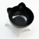 Black bowl on a white stand 10 x 12 x 13.5 cm