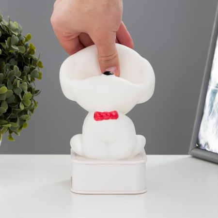 Night "Dog" LED from USB/batteries 4haa white 11.5x11x19 cm Risalux-11