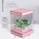 Gift box for flowers with a vase and PVC windows folding, packaging, “inspiration”, 16 x 23 x 16 cm