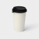 A plastic disposable lid for a glass, with a valve, a pet, d = 9 cm, the color is black, 50 pcs/un