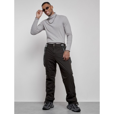 Semi-combinezone ski insulated male winter, size 52, dark gray color-11