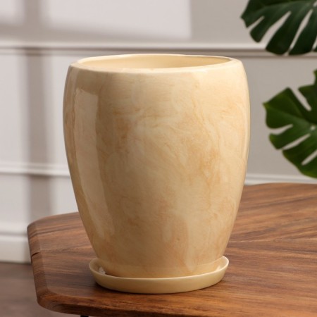 Set of pots 3 pcs. "Spring" beige 15 l/ 5.5 l/ 1.5 l-1