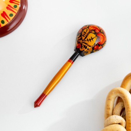 Sugar, with a spoon, 10.5 × 7.5 cm, chlom-4
