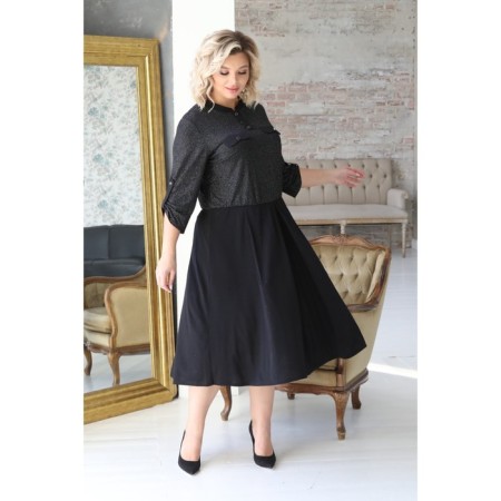 Female dress, size 52, black color-4