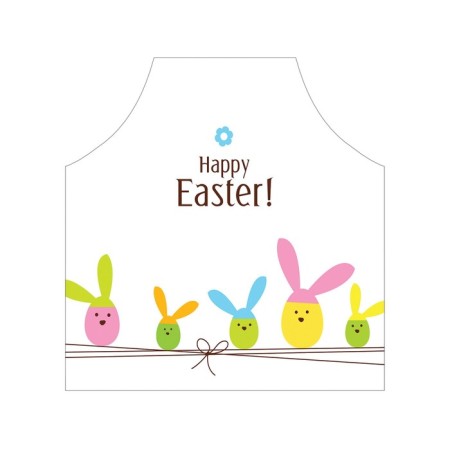 Apron kitchen with a photo print "Easter hares", adjustable, size OS-2