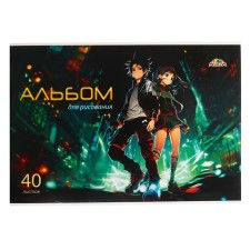 Album for drawing A4 40 sheets, on the paper clip 