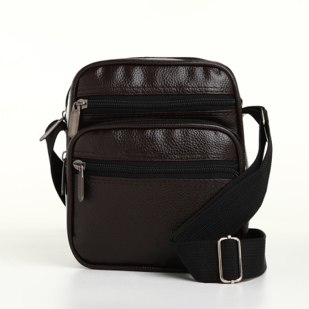Male bag, 18*9.5*15.5 cm, lightning departure, 3 n/pocket, reg. Min, brown-1
