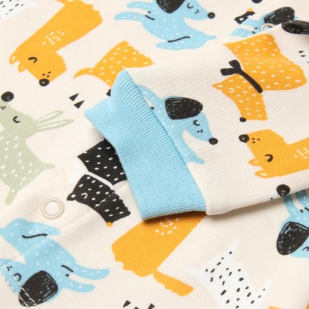 Nursery blouse, cream color/dog, height 62 cm-2