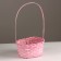Wicker basket, 21x15x10xh38cm, pink, bamboo