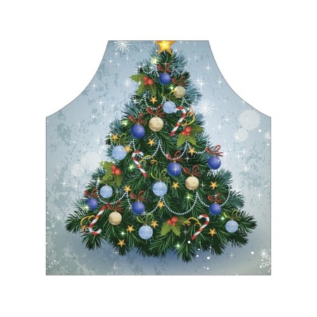 Apron of a kitchen with a photo print "Spruce with colored balls", adjustable, size OS-2