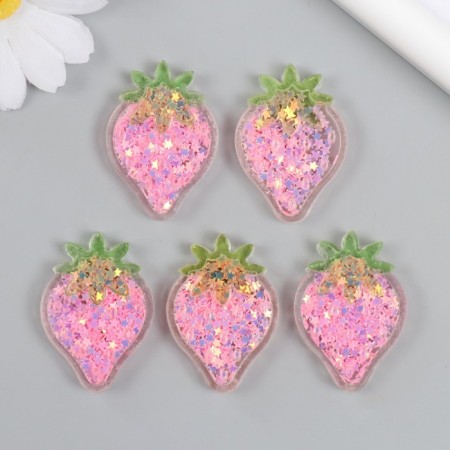 Shaker for the work of acrylic "Strawberry" with glitter 0.5x3x4.2 cm-2