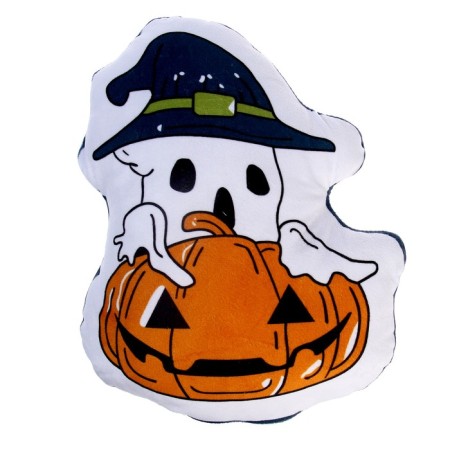 Soft toy "Ghost" with pumpkin, white color-3